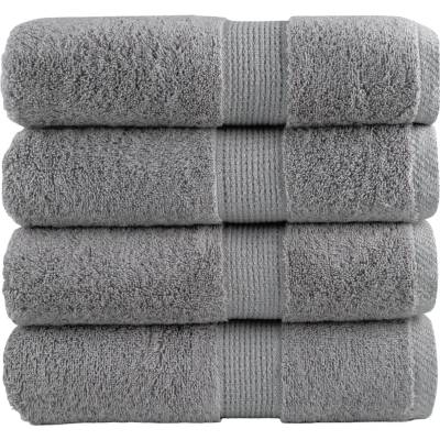 vidaXL Премиум кърпи за гости SOLUND 4 бр. сиви 30x50 см 600 г/м2 (137303)