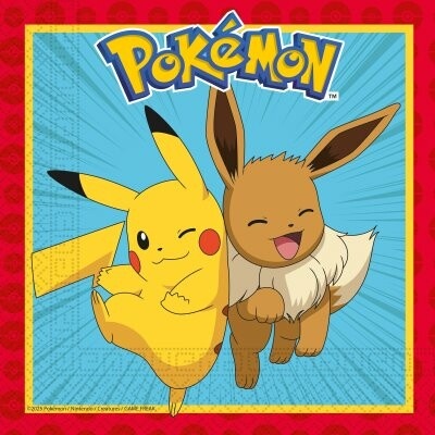 Procos Ubrousky papírové EKO Pokemon 33x33cm 20ks