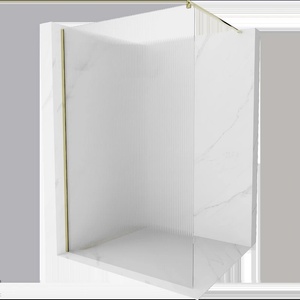 Mexen Kioto стенна душ кабина Walk-in 110 x 200 см, райета 8 мм, златна - 800-110-101-50-09 (800-110-101-50-09)