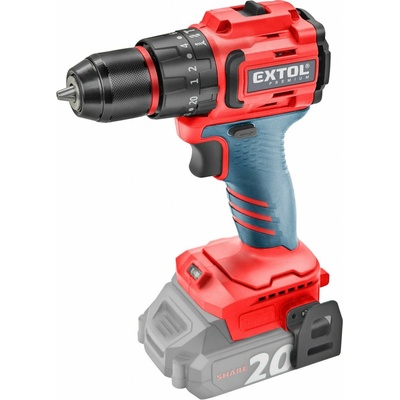 AKU vŕtačka s príklepom Share20V,50Hm, Extol Premium 8891807