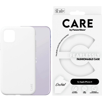 Panzer Гръб CARE by PanzerGlass Fashion за iPhone 11, White Orchid