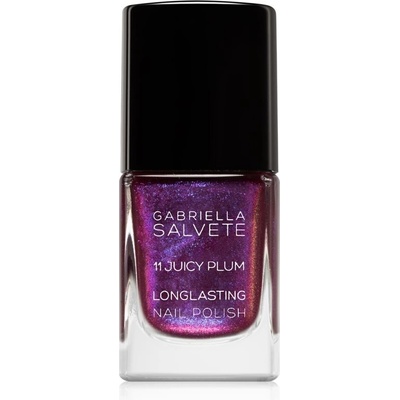 Gabriella Salvete Longlasting Enamel lak na nechty s holografickým efektom odtieň 11 Juicy Plum 11 ml