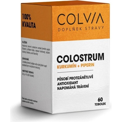 Colvia Colostrum Kurkumin + Piperin 60 tobolek