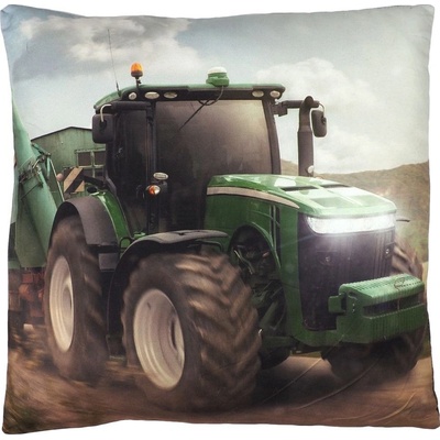 Jerry Fabrics Vankúš Traktor green 40x40