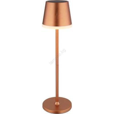 GLOBO 36637RM - LED Соларна лампа LED/0, 6W/3V 3000K IP44 меден (GL8141)