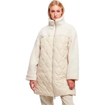 Urban classics Палто Urban classics Oversized Sherpa Quilted coat - Beige (Soft Seagrass / White Sand)