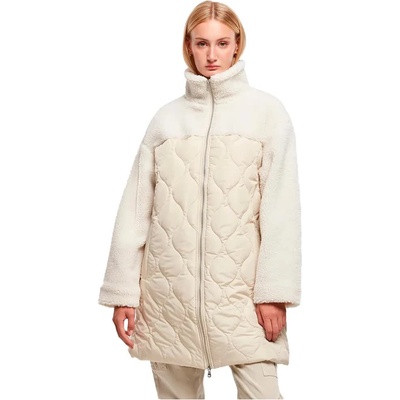 Urban classics Палто Urban classics Oversized Sherpa Quilted coat - Beige (Soft Seagrass / White Sand)