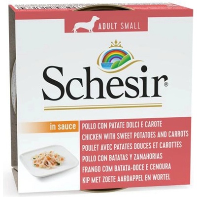 Schesir Dog Adult kuře batáty a mrkev 85 g