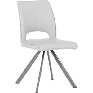 Carmen Трапезен стол craven 2 силиконова кожа - сив 67 (3532384) - tierradesign