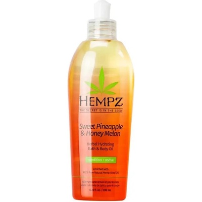 Hempz hydratační olej na tělo a do koupele sladký ananas a medový meloun 200 ml