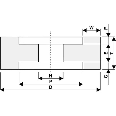 Tyrolit Brusný kotouč 250 x 20 x 76 - 7 x 10 mm 98A60J9V40 T428694
