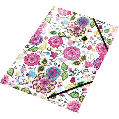 Panta Plast Папка Flowers Collection, PP, с ластик, с 3 капака, A4 (O1070200500)
