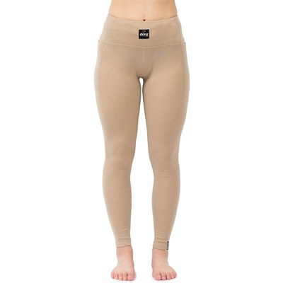 Eivy Pocket Merino Wool Rib Tights sand