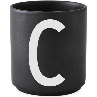 Design Letters bet Čierny porcelánový hrnček Alpha C 250 ml