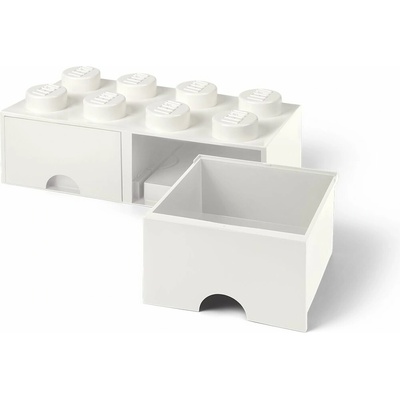 LEGO® úložný box so šuplíkmi 250x500x180mm biely