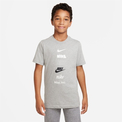 Nike Детска тениска Nike Sportswear Big Kids' (Boys') T-Shirt - DK GREY HEATHER