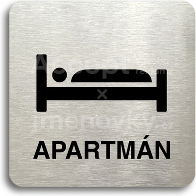 ACCEPT Piktogram apartmán II - stříbrná tabulka - černý tisk bez rámečku