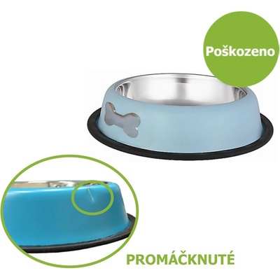 Miska nerez stabilný znak kosti svetlomodrá 0,78 l