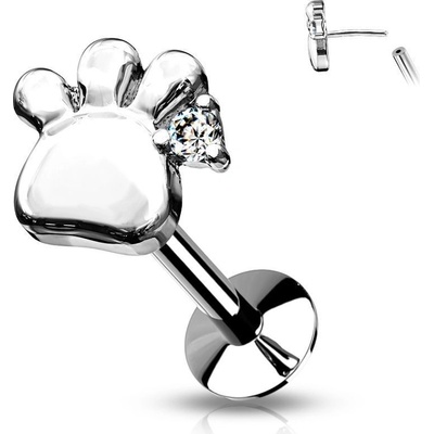 Šperky4U piercing do brady tlapka LB1087-C