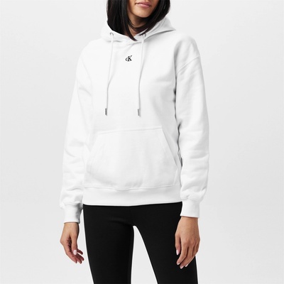 Calvin Klein Суичър Calvin Klein Jeans Women's CK Embroidered Relaxed Hoodie - Bright White