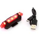Svetlá na bicykel Trizand USB zadné čierne