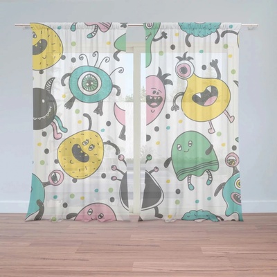 Záclony Příšerky: 2 ks - 150x250 cm - Sablio