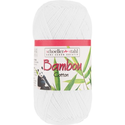 Schoeller+Stahl BAMBOU COTTON - 40% viskóza, 30% bavlna, 30% polyakryl - Ručně pletací příze Barva: 01- WEIß