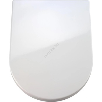 WENKO 18396100-WC тоалетно седало PALMA 46, 5x35, 7 cm бяло/сребристо (WE0609)