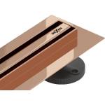 Mexen Flat 360° Slim въртящ се линеен сифон 140 см, розово злато - 1641140 (1641140)