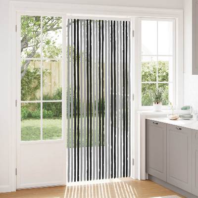 vidaXL Мрежа против насекоми Шенил Сив и черен 90 x 220 cm 100% ПП (42034424)