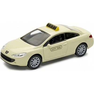 Welly Peugeot 407 Coupé City Taxi Krémová 1:34