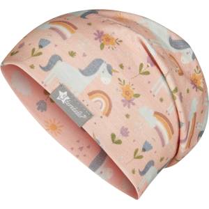Sterntaler Детска зимна шапка (beanie) Sterntaler Kids' Beanie Unicorns Beanie - Staubrosa - размер 49 cm (904-3654-0114)
