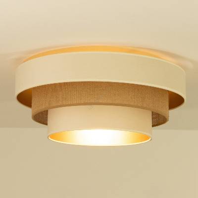 BELIS Таванно осветително тяло WENTA 1xE27/60W/230V Ø 50 см бежово/юта (BE1094)