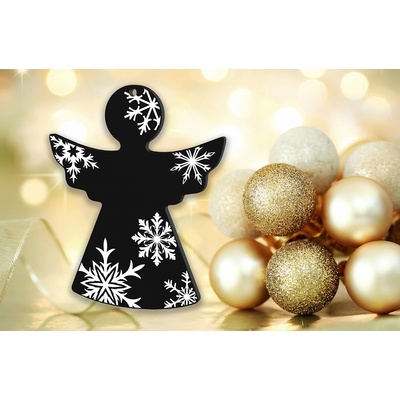 Bauer Decor Akrylátová vánoční ozdoba ANDÍLEK BLACK bez textu
