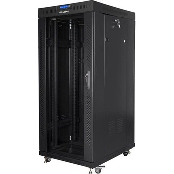 Lanberg Комуникационен шкаф Lanberg rack cabinet 19" free-standing 27U/800x1200 (flat pack) with glass door lcd black (FF01-8227-12BL)