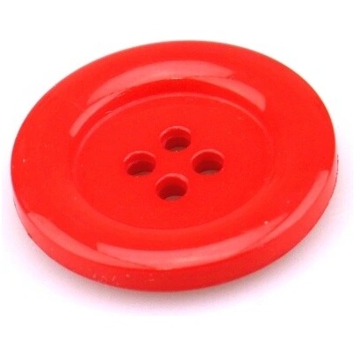 Pro Háčkování Knoflík kulatý plast 23 mm červený