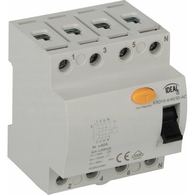 Kanlux 4P 25A 0,03A typ AC KRD10-4/25/30-AC VDE 38737