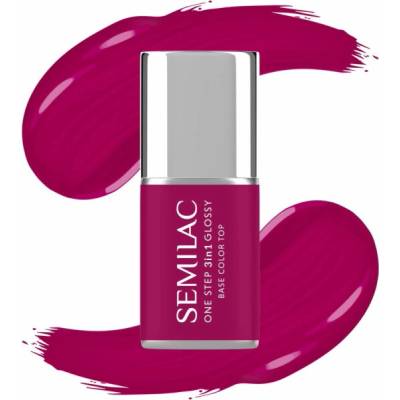 Semilac One Step Glossy 3v1 hybridní lak na nehty S690 korálová růžová 7 ml