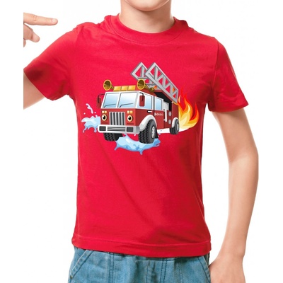Fajntričko Kids dětské tričko HASIČI červená