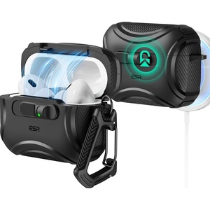 ESR Калъф за Apple AirPods Pro 3 - с MagSafe - ESR Cyber FlickLock HaloLock - Черен