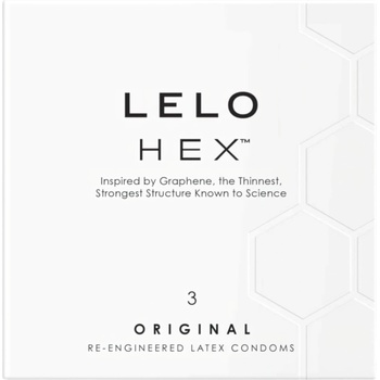 LELO ЛЕЛО Hex Original - луксозен презерватив (3 бр. )