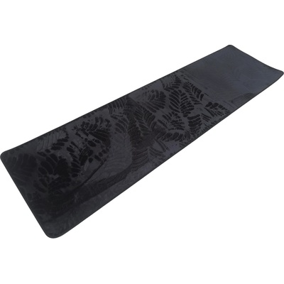 Takoy Koberec 80x300 vzor lístie čierny-HT-00415 | 80 x 300 cm