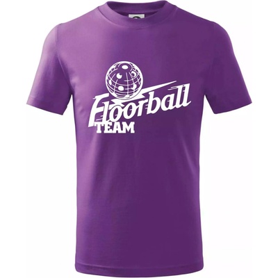 Florbal team tričko detské fialová