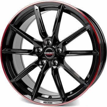 Borbet LX 8x18 5x108 ET45 black rim red