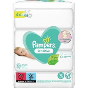 Pampers Мокри кърпички Pampers Sensitive - 4 х 80 броя (1007000175) - ozone