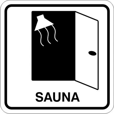 RAFO Samolepka Sauna Velikosti: 8 x 8 cm