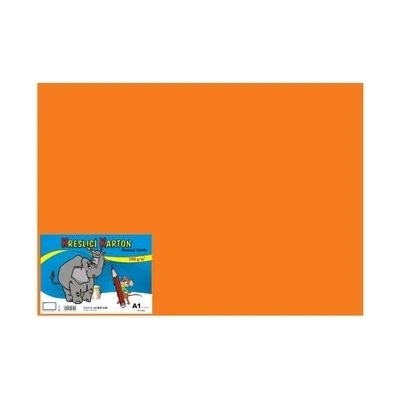 Barevná čtvrtka 10ks A1 180 g/m2 oranžová