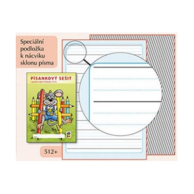 Bookretail Písankový sešit s pomocnými linkami 512+