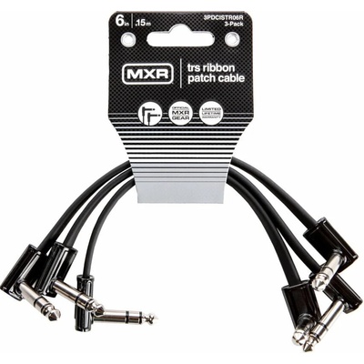 Dunlop MXR DCISTR06R Ribbon TRS Cable 3 Pack 15 cm Ъглов - Ъглов Пач кабел (3PDCISTR06R)