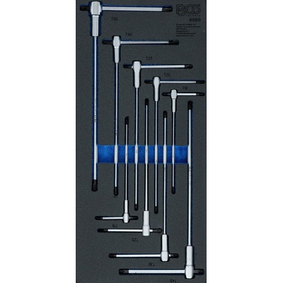 BGS technic sada s kluznou rukojetí tvaru T T-profil T10 - T50 9dílná BGS 6090